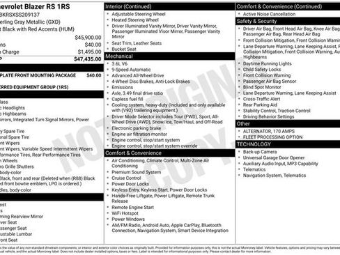 Used 2025 Chevrolet Blazer RS AWD/4WD image 37