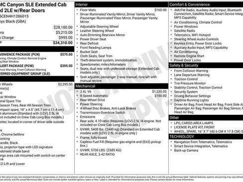 Used 2017 GMC Canyon SLE w/ SLE Convenience Package RWD image 2