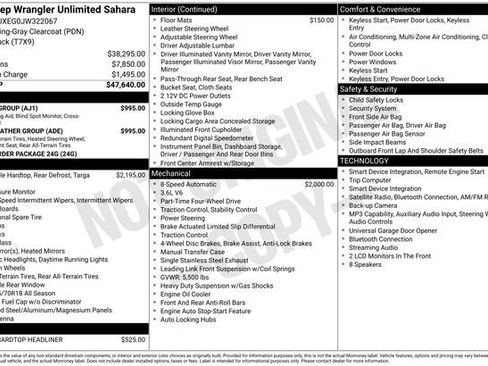 Used 2018 Jeep Wrangler Unlimited Sahara w/ Cold Weather Group image 2