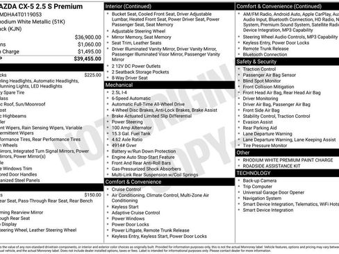 New 2026 MAZDA CX-5 2.5 S w/ Premium Package AWD/4WD image 32