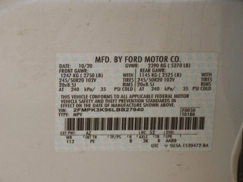 Used 2020 Ford Edge Titanium w/ Equipment Group 301A FWD image 24