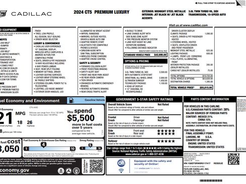 Used 2024 Cadillac CT5 Premium Luxury w/ Technology Package AWD/4WD image 2