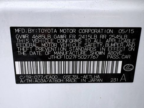 Used 2015 Lexus IS 250 AWD w/ Navigation System Package image 28