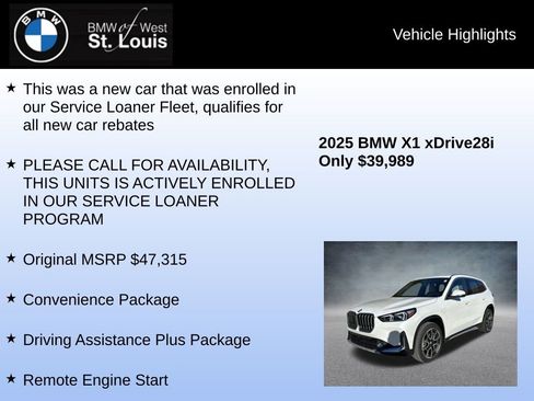 Used 2025 BMW X1 xDrive28i w/ Convenience Package image 8