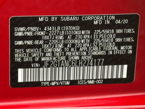 Used 2020 Subaru Crosstrek 2.0i Limited w/ Moonroof Package w/Navigation AWD/4WD image 33