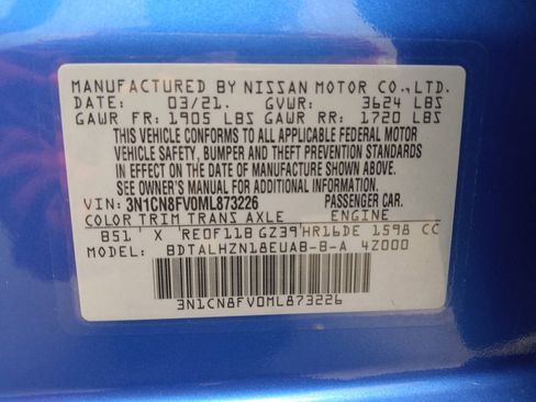 Used 2021 Nissan Versa SR w/ Convenience Package FWD image 33