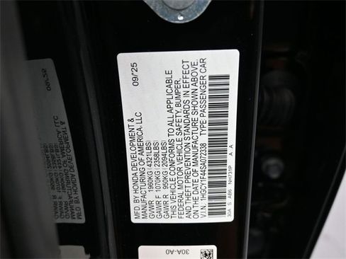 New 2025 Honda Accord SE image 10