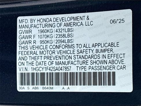 Certified 2025 Honda Accord SE image 37