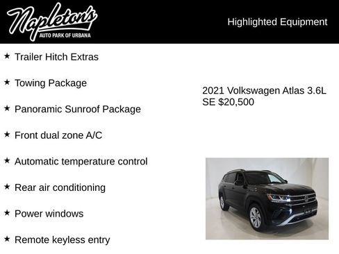 Used 2021 Volkswagen Atlas SE w/ Panoramic Sunroof Package AWD/4WD image 15