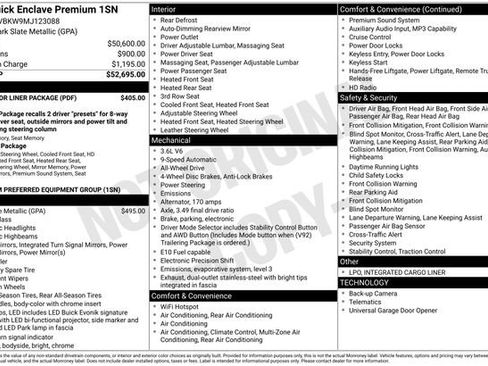 Used 2021 Buick Enclave Premium w/ LPO, Floor Liner Package image 41