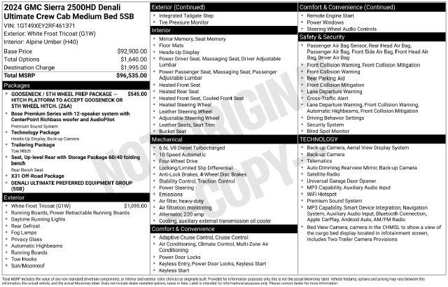 Used 2024 GMC Sierra 2500 Denali Ultimate AWD/4WD image 27