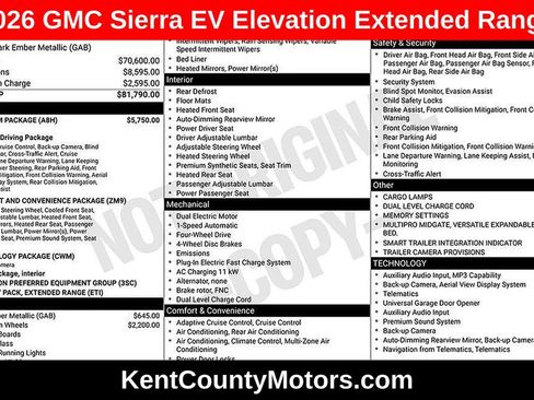 Used 2026 GMC Sierra EV Elevation w/ Premium Package AWD/4WD image 1