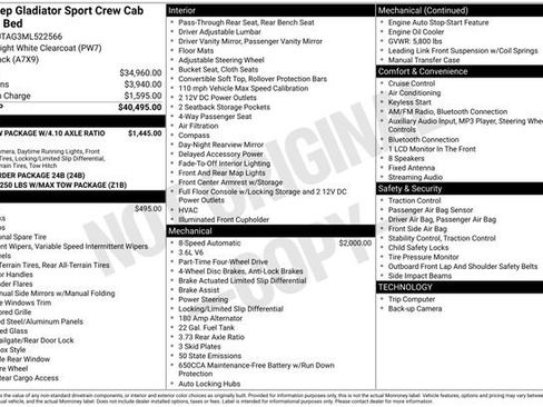 Used 2021 Jeep Gladiator Sport image 7