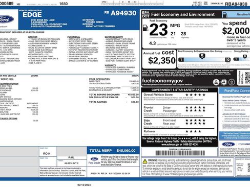 Used 2024 Ford Edge SEL w/ Convenience Package AWD/4WD image 3