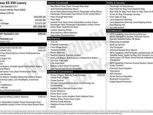 Used 2021 Lexus ES 350 w/ Accessory Package 2 FWD image 6