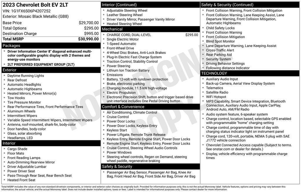 Certified 2023 Chevrolet Bolt LT FWD image 38