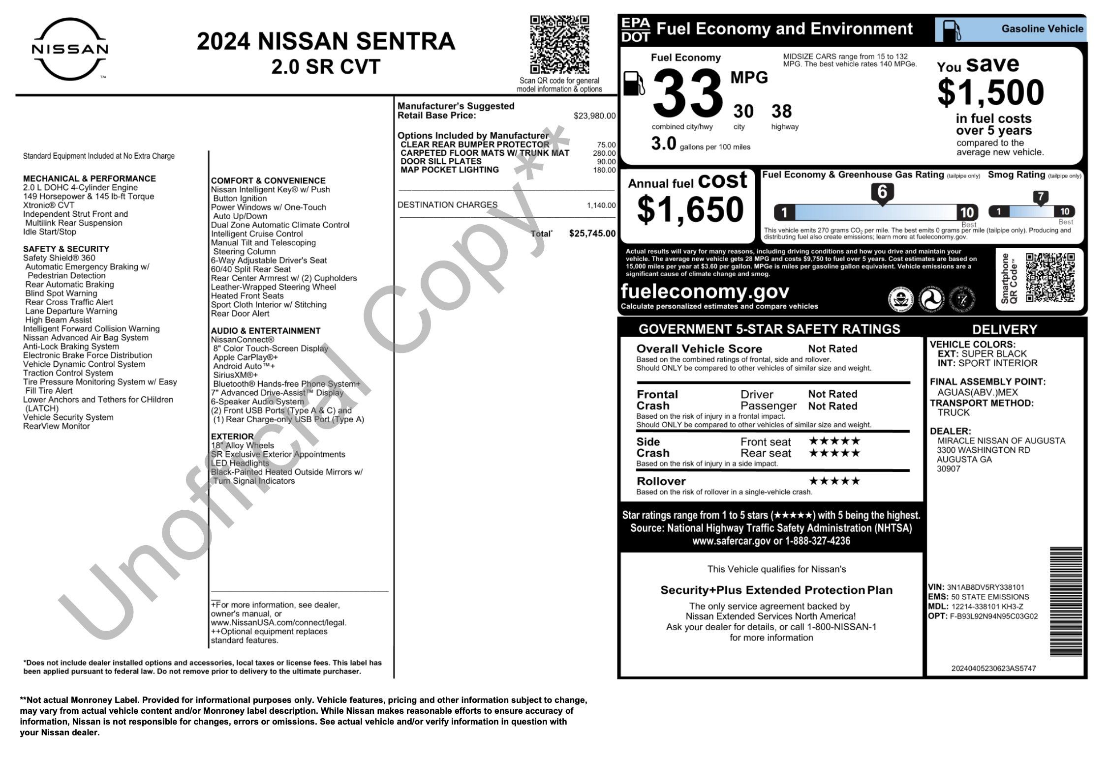 Used 2024 Nissan Sentra SR FWD image 4
