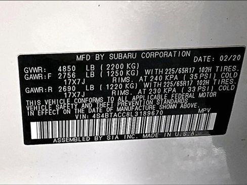 Used 2020 Subaru Outback Premium image 19