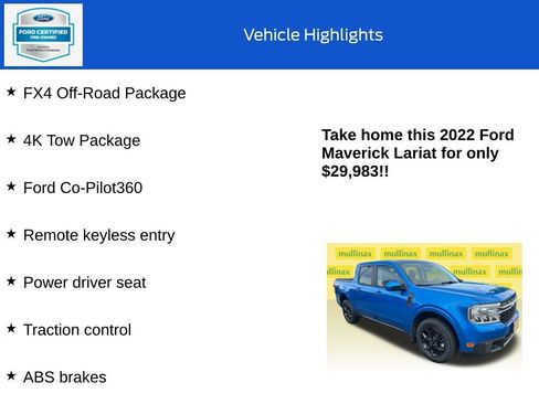 Used 2022 Ford Maverick Lariat w/ Equipment Group 500A Standard AWD/4WD image 10