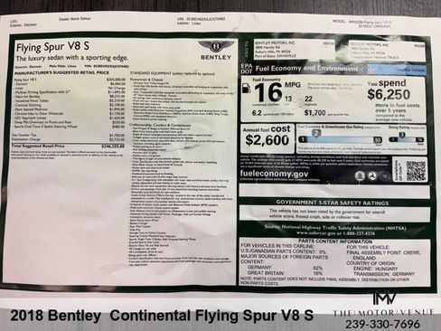 Used 2018 Bentley Flying Spur S V8 AWD/4WD image 3