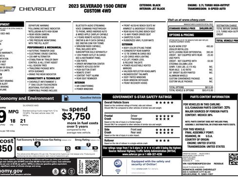 Used 2023 Chevrolet Silverado 1500 Custom AWD/4WD image 4