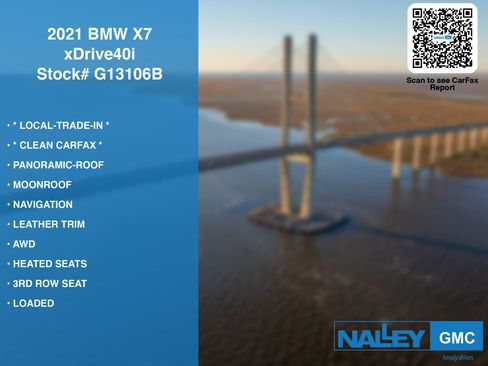 Used 2021 BMW X7 xDrive40i w/ Premium Package AWD/4WD image 7