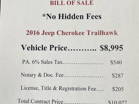 Used 2016 Jeep Cherokee Trailhawk w/ Comfort/Convenience Group AWD/4WD image 2