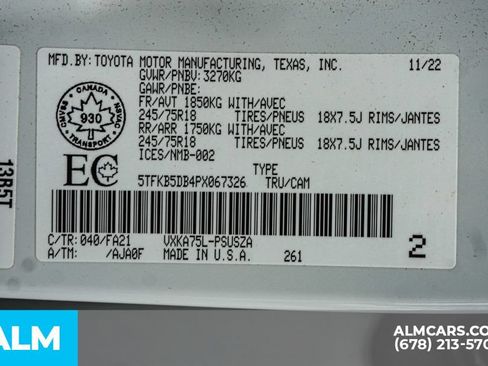 Used 2023 Toyota Tundra SR AWD/4WD image 57