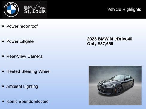 Used 2023 BMW i4 eDrive40 w/ Premium Package RWD image 16