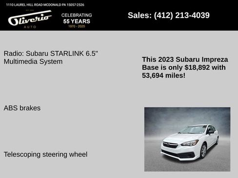 Used 2023 Subaru Impreza 2.0i image 5