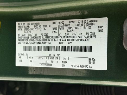 Used 2022 Ford Bronco Outer Banks w/ Sasquatch Package image 51