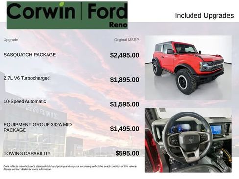 Used 2021 Ford Bronco Badlands w/ Sasquatch Package AWD/4WD image 3
