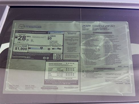 New 2025 MAZDA CX-50 AWD 2.5 S w/ Weather Package image 20