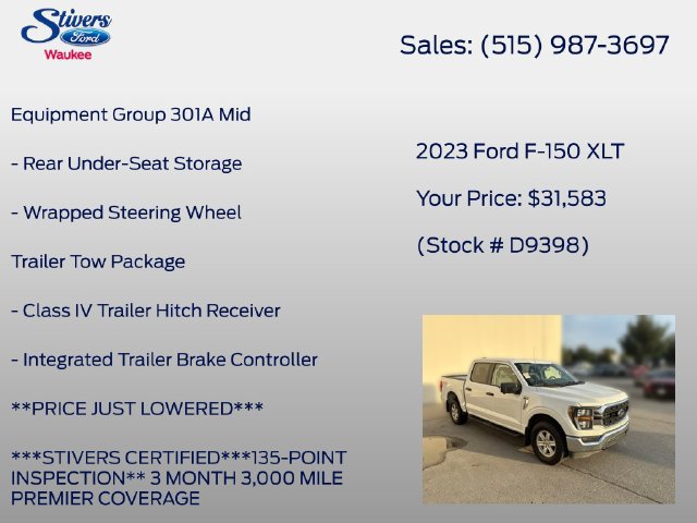 Used 2023 Ford F150 XLT w/ Equipment Group 301A Mid AWD/4WD image 16