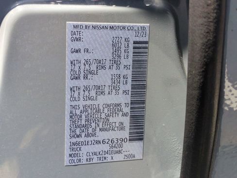 Used 2024 Nissan Frontier Pro-X w/ Pro Convenience Package RWD image 31