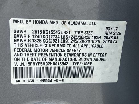 Used 2017 Honda Pilot Touring image 50