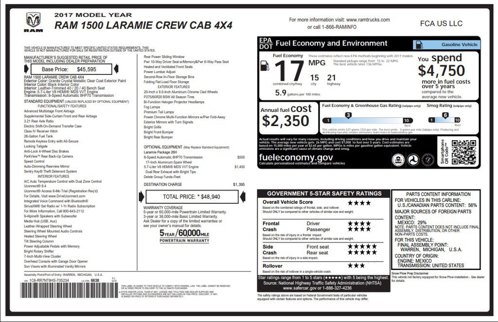 Used 2017 RAM 1500 Laramie AWD/4WD image 4
