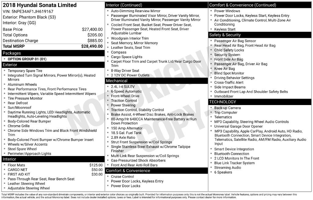 Used 2018 Hyundai Sonata Limited FWD image 34
