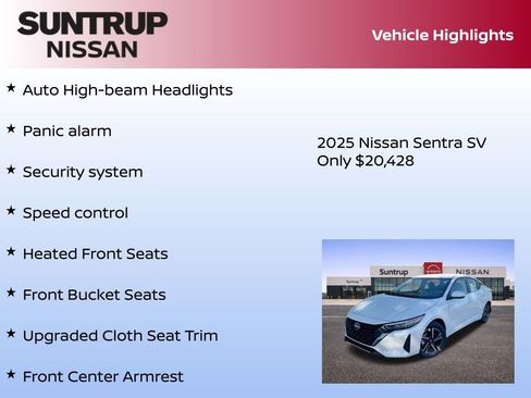 New 2025 Nissan Sentra SV w/ All-Weather Package image 38