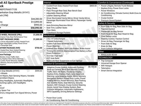 Used 2019 Audi A5 2.0T Prestige w/ 19" S Line Wheel Package image 43