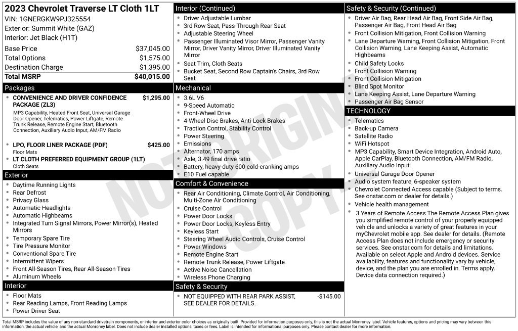 Used 2023 Chevrolet Traverse LT FWD image 4