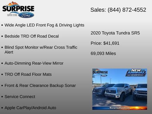 Used 2020 Toyota Tundra SR5 w/ TRD Off-Road Package AWD/4WD image 22