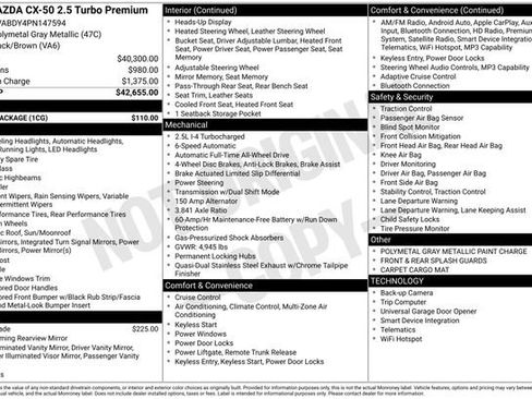 Used 2023 MAZDA CX-50 AWD 2.5 Turbo w/ Cargo Package image 34