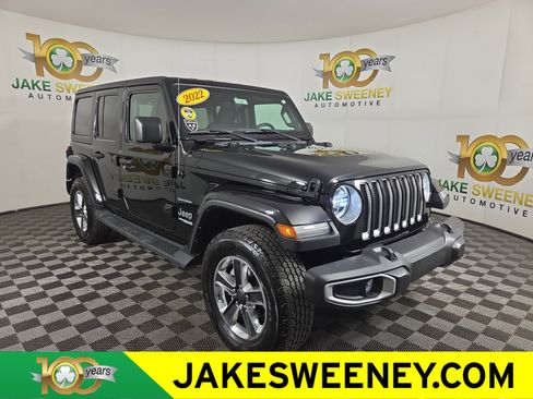 Used 2022 Jeep Wrangler Unlimited Sahara w/ LED Lighting Group image 1