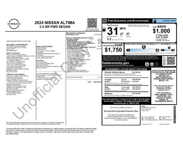 Used 2024 Nissan Altima 2.5 SR w/ SR Premium Package FWD image 4
