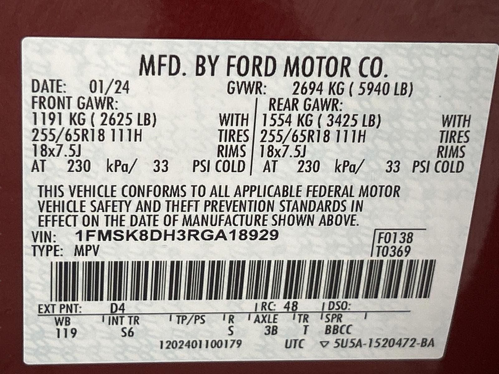 Used 2024 Ford Explorer XLT w/ Equipment Group 202A AWD/4WD image 29