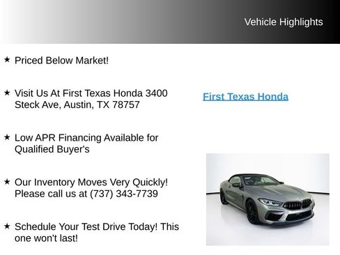 Used 2023 BMW M8 Competition w/ M Carbon Exterior Package AWD/4WD image 10