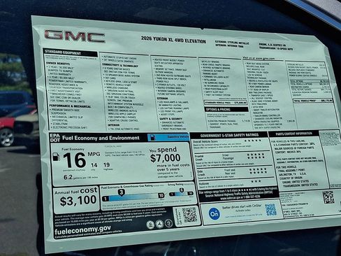 New 2026 GMC Yukon XL Elevation w/ Elevation Premium Package AWD/4WD image 19