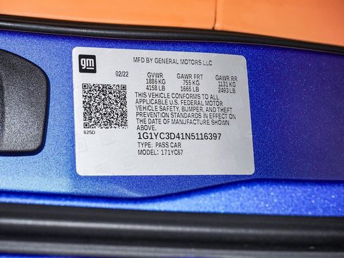 Used 2022 Chevrolet Corvette Stingray Premium Conv w/ Z51 Performance Package image 34