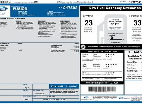 Used 2012 Ford Fusion S FWD image 1
